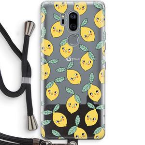 CaseCompany Citroenen: LG G7 Thinq Transparant Hoesje met koord