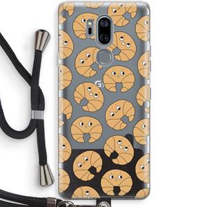 CaseCompany Croissant: LG G7 Thinq Transparant Hoesje met koord