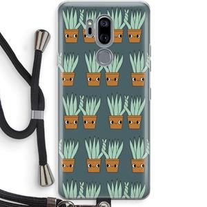 CaseCompany Sansevieria: LG G7 Thinq Transparant Hoesje met koord