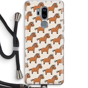 CaseCompany Pony: LG G7 Thinq Transparant Hoesje met koord