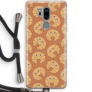 CaseCompany Croissant: LG G7 Thinq Transparant Hoesje met koord