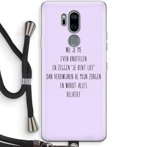 CaseCompany Relatief: LG G7 Thinq Transparant Hoesje met koord