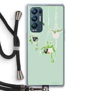 CaseCompany Hang In There: Oppo Find X3 Neo Transparant Hoesje met koord