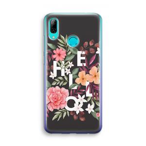 CaseCompany Hello in flowers: Huawei P Smart (2019) Transparant Hoesje