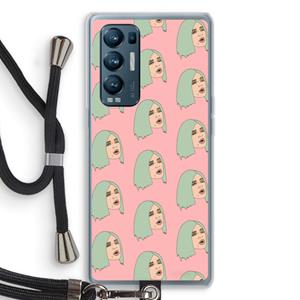 CaseCompany King Kylie: Oppo Find X3 Neo Transparant Hoesje met koord