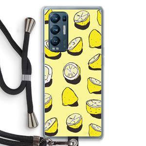 CaseCompany When Life Gives You Lemons...: Oppo Find X3 Neo Transparant Hoesje met koord