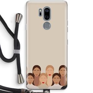 CaseCompany Girls girls girls: LG G7 Thinq Transparant Hoesje met koord