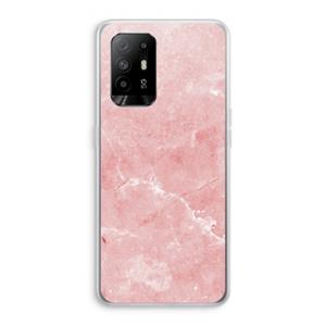 CaseCompany Roze marmer: Oppo A94 5G Transparant Hoesje