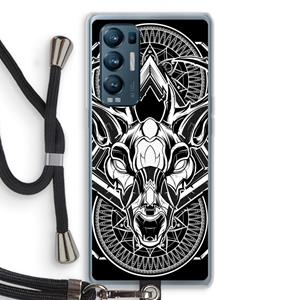 CaseCompany Oh Deer: Oppo Find X3 Neo Transparant Hoesje met koord