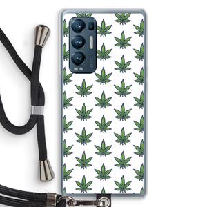CaseCompany Weed: Oppo Find X3 Neo Transparant Hoesje met koord