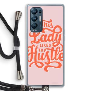CaseCompany Hustle Lady: Oppo Find X3 Neo Transparant Hoesje met koord
