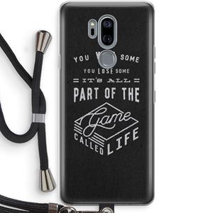 CaseCompany Life: LG G7 Thinq Transparant Hoesje met koord