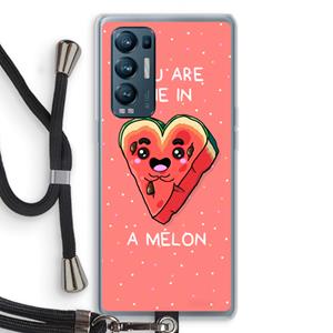 CaseCompany One In A Melon: Oppo Find X3 Neo Transparant Hoesje met koord