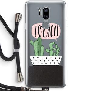 CaseCompany I love cacti: LG G7 Thinq Transparant Hoesje met koord