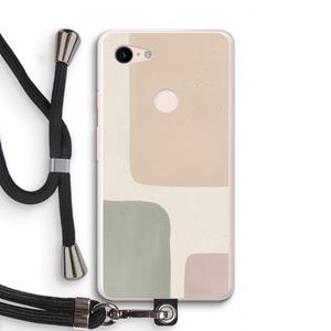 CaseCompany Geo #7: Pixel 3 XL Transparant Hoesje met koord