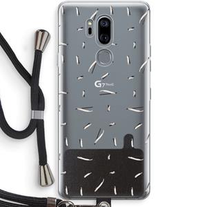 CaseCompany Hipster stripes: LG G7 Thinq Transparant Hoesje met koord
