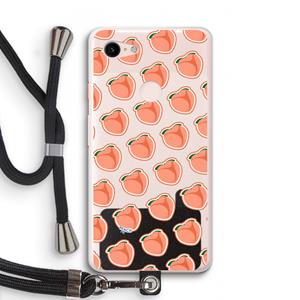 CaseCompany Just peachy: Pixel 3 XL Transparant Hoesje met koord