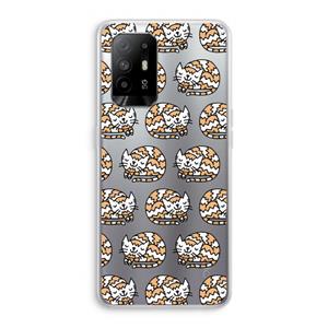 CaseCompany Slapende poes: Oppo A94 5G Transparant Hoesje