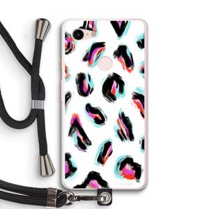 CaseCompany Cheetah color: Pixel 3 XL Transparant Hoesje met koord