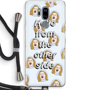 CaseCompany Hello: LG G7 Thinq Transparant Hoesje met koord