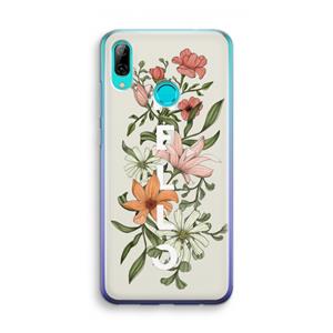 CaseCompany Hello bloemen: Huawei P Smart (2019) Transparant Hoesje