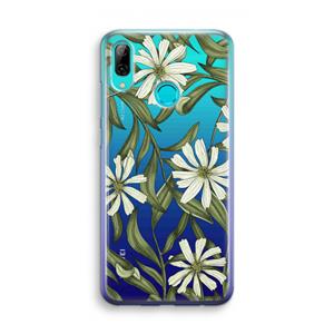 CaseCompany Wit bloemenpatroon: Huawei P Smart (2019) Transparant Hoesje