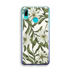 CaseCompany Wit bloemenpatroon: Huawei P Smart (2019) Transparant Hoesje