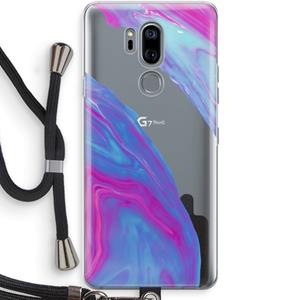CaseCompany Zweverige regenboog: LG G7 Thinq Transparant Hoesje met koord