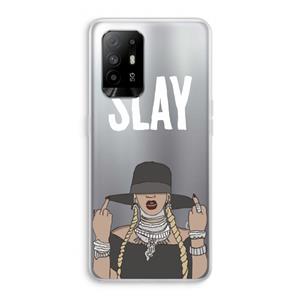 CaseCompany Slay All Day: Oppo A94 5G Transparant Hoesje