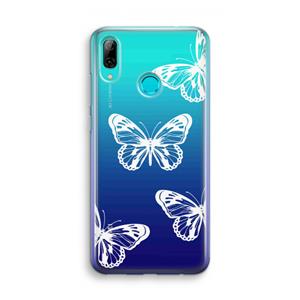 CaseCompany White butterfly: Huawei P Smart (2019) Transparant Hoesje