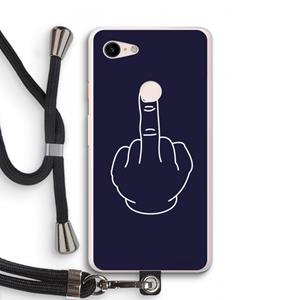 CaseCompany F**k U: Pixel 3 XL Transparant Hoesje met koord