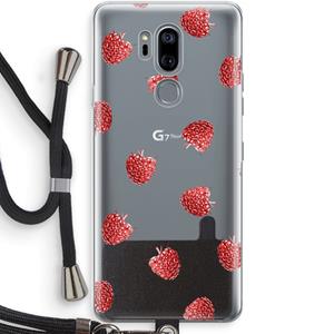 CaseCompany Framboosjes: LG G7 Thinq Transparant Hoesje met koord