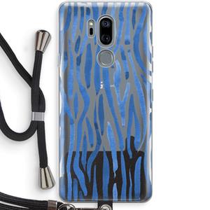 CaseCompany Blauwe nerven: LG G7 Thinq Transparant Hoesje met koord