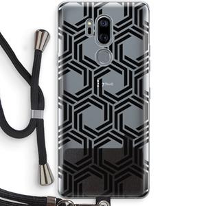 CaseCompany Geometrisch patroon: LG G7 Thinq Transparant Hoesje met koord