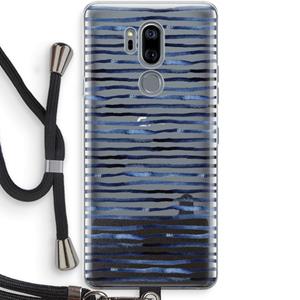 CaseCompany Verrassende lijnen: LG G7 Thinq Transparant Hoesje met koord