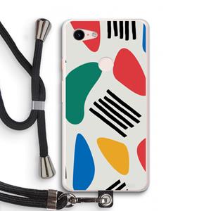 CaseCompany Illustratieve pop 1: Pixel 3 XL Transparant Hoesje met koord