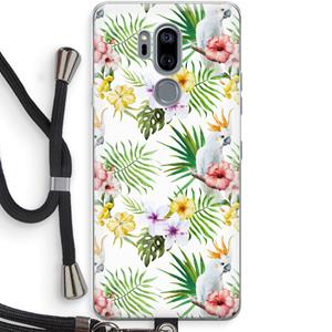 CaseCompany Gele kuif: LG G7 Thinq Transparant Hoesje met koord