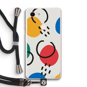CaseCompany Illustratieve pop 3: Pixel 3 XL Transparant Hoesje met koord