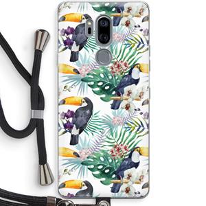 CaseCompany Tukans: LG G7 Thinq Transparant Hoesje met koord