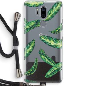 CaseCompany Lange bladeren: LG G7 Thinq Transparant Hoesje met koord