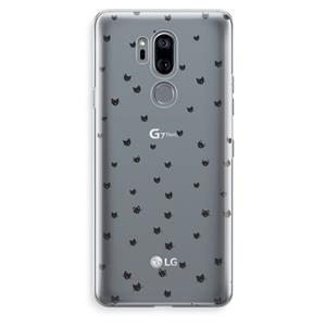 CaseCompany Kleine kattenkopjes: LG G7 Thinq Transparant Hoesje