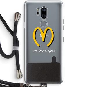 CaseCompany I'm lovin' you: LG G7 Thinq Transparant Hoesje met koord