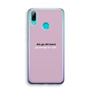 CaseCompany gij moogt er zijn: Huawei P Smart (2019) Transparant Hoesje