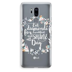 CaseCompany Diamonds: LG G7 Thinq Transparant Hoesje