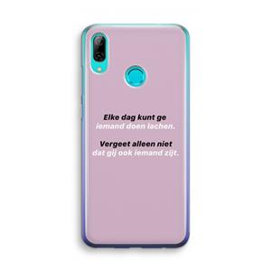 CaseCompany gij zijt ook iemand: Huawei P Smart (2019) Transparant Hoesje