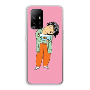 CaseCompany Visknuffel: Oppo A94 5G Transparant Hoesje