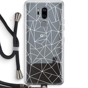 CaseCompany Geometrische lijnen wit: LG G7 Thinq Transparant Hoesje met koord