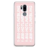 CaseCompany Hotline bling pink: LG G7 Thinq Transparant Hoesje