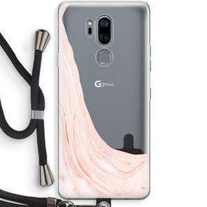 CaseCompany Peach bath: LG G7 Thinq Transparant Hoesje met koord