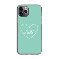 CaseCompany Best heart pastel: iPhone 11 Pro Max Transparant Hoesje